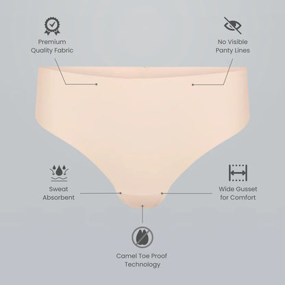 Seamless Camel Toe Thong