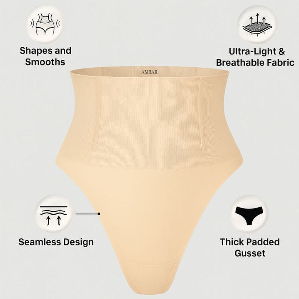 Tummy Control Camel Toe Proof Thong